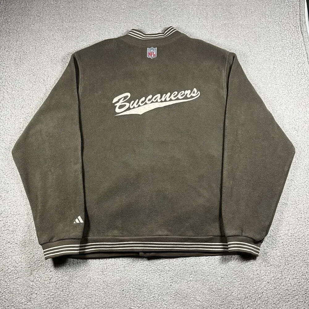 Tampa Bay Buccaneers Jacket Mens 2XL Adidas NFL Football Team VTG Bomber Snap - Picture 3 of 16